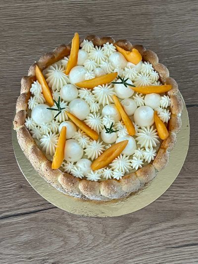 Charlotte abricot, vanille & romarin